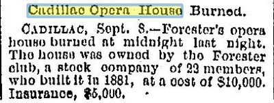 Cadillac Opera House - Sept 1885 Fire (newer photo)